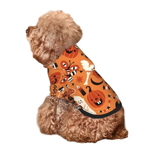 Kuilepa Hunde-Kapuzenpullover mit Halloween-Aufdruck für kleine, mittelgroße und große Hunde (Größe XS-XXL) von Kuilepa