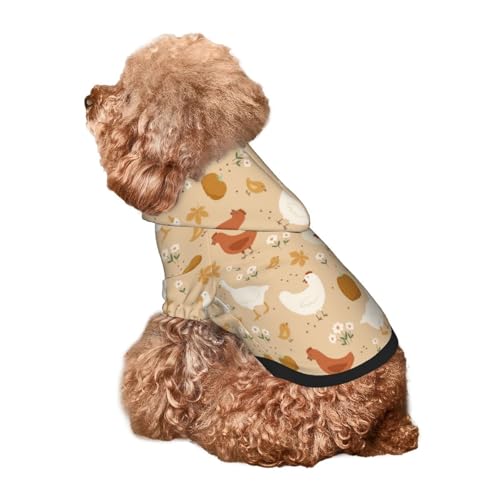 Kuilepa Hunde-Kapuzenpullover mit Herbst- und Thanksgiving-Aufdruck, Sicherheits-Hundekleidung, Hunde-Kapuzenpullover für kleine, mittelgroße und große Hunde (Größe XS-XXL) von Kuilepa