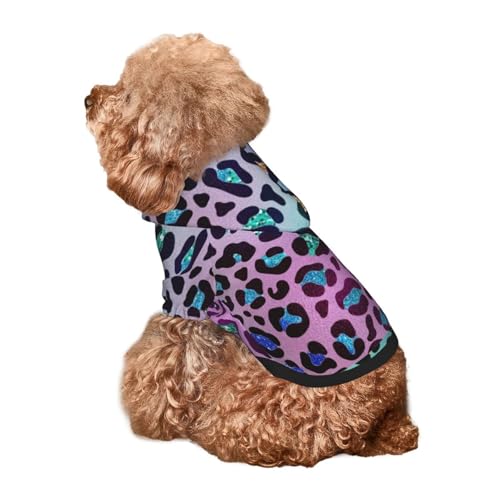 Kuilepa Hunde-Kapuzenpullover mit Regenbogen-Tierfell-Aufdruck, Sicherheits-Hundekleidung, Hunde-Kapuzenpullover für kleine, mittelgroße und große Hunde (Größe XS-XXL) von Kuilepa