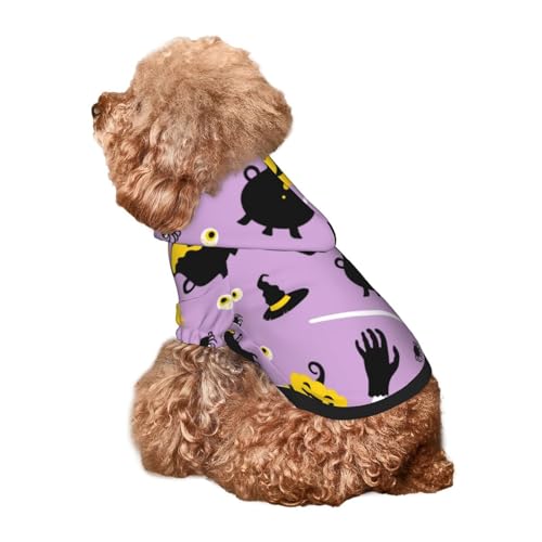 Kuilepa Hunde-Kapuzenpullover mit niedlichem Halloween-Aufdruck, Sicherheits-Hundekleidung, Hunde-Kapuzenpullover für kleine, mittelgroße und große Hunde (Größe XS-XXL) von Kuilepa