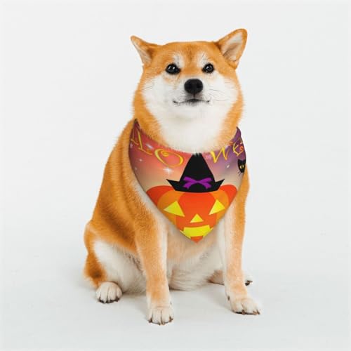 Kuilepa Hundehalstuch, Halloween-Druck, Geburtstagsgeschenk, waschbar, Bandana für kleine bis große Hunde, Welpen, Katzen, groß Kuilepa Hundehalstuch, Halloween-Druck, Geburtstagsgeschenk, waschbar, Bandana für kleine bis große Hunde, Welpen, Katzen, groß von Kuilepa