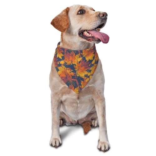 Kuilepa Hundehalstuch, Vintage-Stil, abstraktes Ahornblatt-Kunstdruck, Geburtstagsgeschenk, waschbar, Weihnachts-Bandana, Schal für kleine bis große Hunde, Welpen, Katzen Kuilepa Hundehalstuch, Vintage-Stil, abstraktes Ahornblatt-Kunstdruck, Geburtstagsgeschenk, waschbar, Weihnachts-Bandana, Schal für kleine bis große Hunde, Welpen, Katzen von Kuilepa