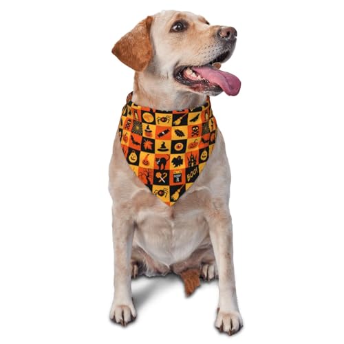 Kuilepa Hundehalstuch mit Halloween-Aufdruck, Geburtstagsgeschenk, waschbar, Weihnachts-Bandana, Schal für kleine bis große Hunde, Welpen, Katzen Kuilepa Hundehalstuch mit Halloween-Aufdruck, Geburtstagsgeschenk, waschbar, Weihnachts-Bandana, Schal für kleine bis große Hunde, Welpen, Katzen von Kuilepa