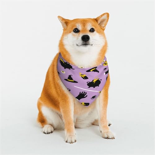 Kuilepa Hundehalstuch mit niedlichem Halloween-Aufdruck, Geburtstagsgeschenk, waschbares Bandana, Schal für kleine bis große Hunde, Welpen, Katzen, groß Kuilepa Hundehalstuch mit niedlichem Halloween-Aufdruck, Geburtstagsgeschenk, waschbares Bandana, Schal für kleine bis große Hunde, Welpen, Katzen, groß von Kuilepa