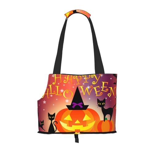Kuilepa Hundetragetasche mit Halloween-Aufdruck für kleine Hunde, weiche Seiten, Haustier-Tragetasche mit Taschen, tragbare mittelgroße Hunde, Welpen, große Katzen, Reisehandtasche Kuilepa Hundetragetasche mit Halloween-Aufdruck für kleine Hunde, weiche Seiten, Haustier-Tragetasche mit Taschen, tragbare mittelgroße Hunde, Welpen, große Katzen, Reisehandtasche von Kuilepa