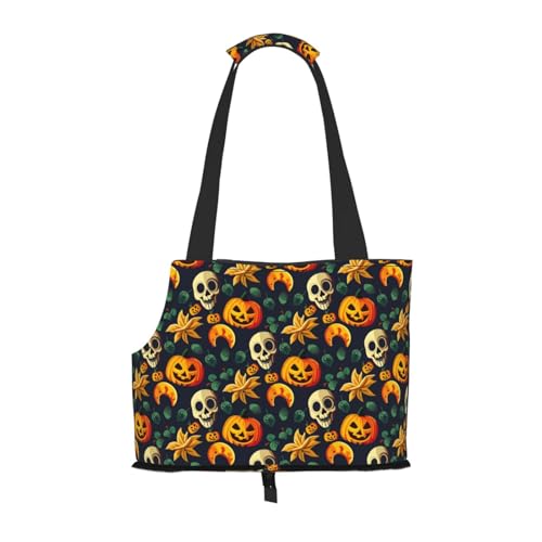 Kuilepa Hundetragetasche mit Halloween-Totenkopf-Aufdruck für kleine Hunde, weiche Seiten, Haustier-Tragetasche mit Taschen, tragbare mittelgroße Hunde, Welpen, große Katzen, Reisehandtasche für Kuilepa Hundetragetasche mit Halloween-Totenkopf-Aufdruck für kleine Hunde, weiche Seiten, Haustier-Tragetasche mit Taschen, tragbare mittelgroße Hunde, Welpen, große Katzen, Reisehandtasche für von Kuilepa
