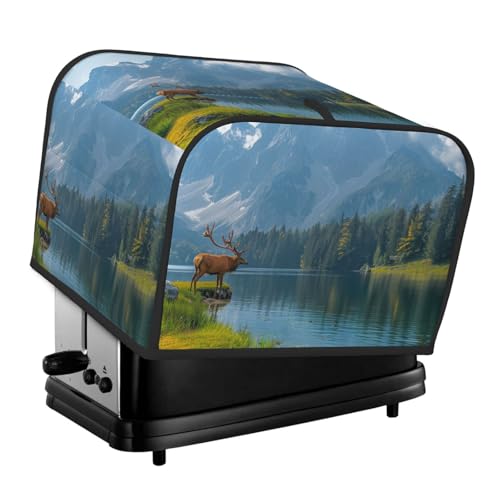 Kuilepa Majestic Deer Mountain Lake Küchenmaschine, 4 Scheiben für den Haushalt, Untersetzerabdeckung mit Fingerabdruck, kleine Küchengeräte, Majestic Deer Mountain Lake Kuilepa Majestic Deer Mountain Lake Küchenmaschine, 4 Scheiben für den Haushalt, Untersetzerabdeckung mit Fingerabdruck, kleine Küchengeräte, Majestic Deer Mountain Lake von Kuilepa