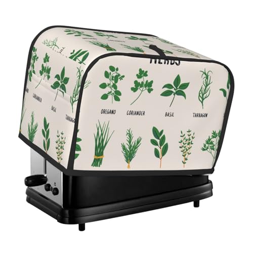 Kuilepa Ofenabdeckung, Küchenschutz, Brotmaschinenschutz, 2 Scheiben, Toaster-Abdeckung für Zuhause, Küche, kleine Geräte, Kräuter Kuilepa Ofenabdeckung, Küchenschutz, Brotmaschinenschutz, 2 Scheiben, Toaster-Abdeckung für Zuhause, Küche, kleine Geräte, Kräuter von Kuilepa