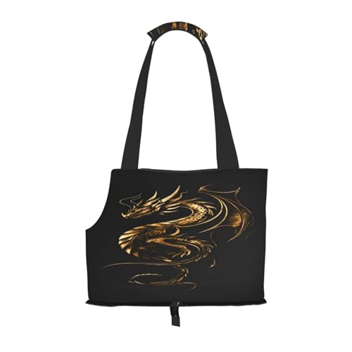 Kuilepa Tragetasche für kleine Hunde, Motiv: Goldener Drache, Tattoo-Kunstdruck, weiche Seiten, Haustier-Tragetasche mit Taschen, tragbare mittelgroße Hunde, Welpen, große Katzen, Reisehandtasche für Kuilepa Tragetasche für kleine Hunde, Motiv: Goldener Drache, Tattoo-Kunstdruck, weiche Seiten, Haustier-Tragetasche mit Taschen, tragbare mittelgroße Hunde, Welpen, große Katzen, Reisehandtasche für von Kuilepa