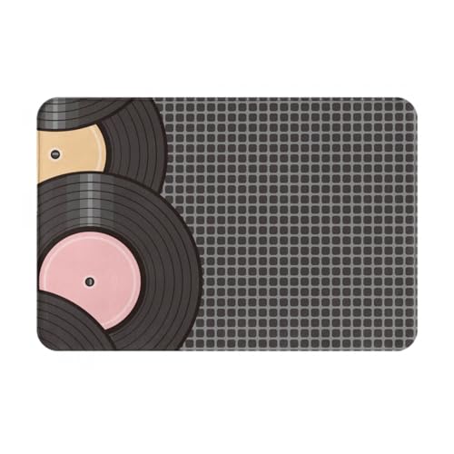 Kuilepa Vinyl-Schallplatten-Druck-Fußmatte, für drinnen und draußen, Terrasse, rutschfeste Eingangsmatte für Zuhause, Außeneingang, Hof, Boden, Terrasse, 60 x 40 cm Kuilepa Vinyl-Schallplatten-Druck-Fußmatte, für drinnen und draußen, Terrasse, rutschfeste Eingangsmatte für Zuhause, Außeneingang, Hof, Boden, Terrasse, 60 x 40 cm von Kuilepa