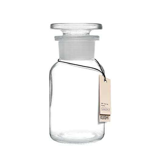 Kuishi 100ml Transparentes Glas Aufbewahrungsglas, Mit Deckel, 45% Recyclingglas, Apothekerglas, Wiederverwendbar - Umweltfreundlich - Moderne Wohnkultur - Pulverglas von Kuishi