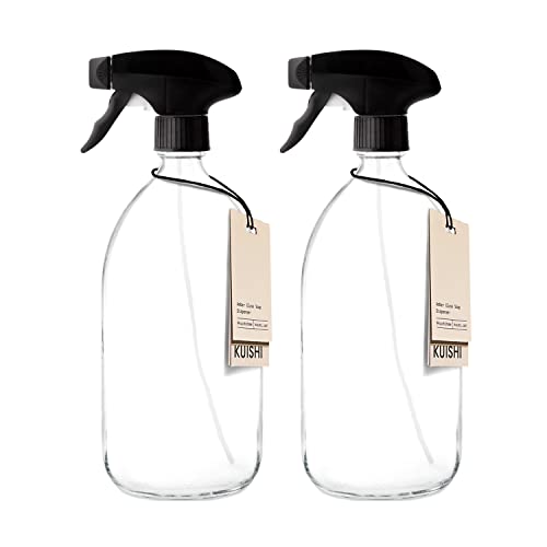 Kuishi Sprühflasche aus Klarglas, glas, schwarz/transparent, 1000 ml von Kuishi