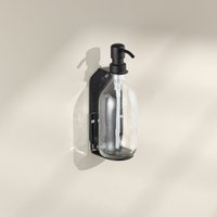 Einzelner Seifenspender Zur Wandmontage Mit Nachfüllbarer Klarglasflasche Edelstahlpumpe [250 Ml/300 Ml/500 Ml] von KuishiHome