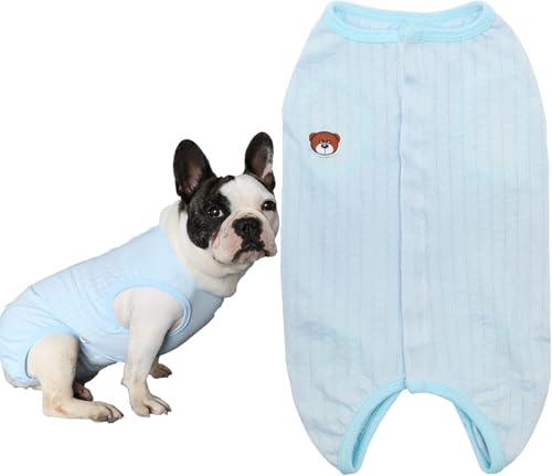Kukaster Pet Hundebody Nach Op Kastration Hündin Rüde Wundschutzanzüge für Französische Bulldogge, Nylonschnalle für Haarausfall, Allergien Rasur, FD01 Blue M Kukaster Pet Hundebody Nach Op Kastration Hündin Rüde Wundschutzanzüge für Französische Bulldogge, Nylonschnalle für Haarausfall, Allergien Rasur, FD01 Blue M von Kukaster Pet