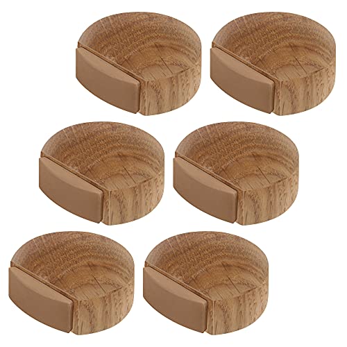 Kukicu Türstopper Holz - Türstopper Boden (Eichenholz) - Türstopper Boden Selbstklebend – Türstopper kleben [6 Stück] von Kukicu