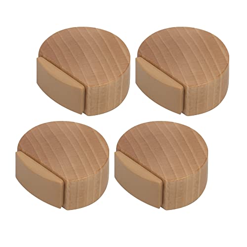 Kukicu Türstopper Boden Selbstklebend aus Holz für Parkettböden (natürliches Buchenholz) - Diskret und Elegant - 4 Stück von Kukicu