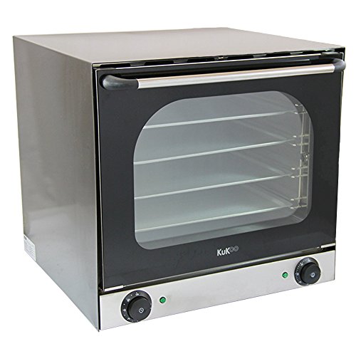 KuKoo 60cm Gastro-Ofen Elektro Konvektionsofen Heißluftofen Backofen Ofen mit Heißluftfunktion und Innenbeleuchtung 59.5cm (l) x 57cm (h) x 59.5cm (b) von KuKoo