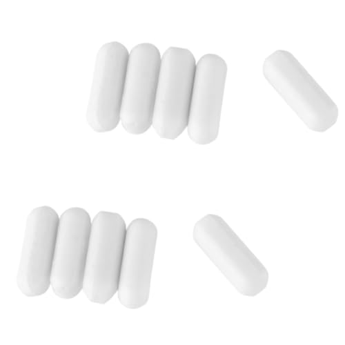 10pcs ptfe Magnetmischer Rührstange, Typ C weiße Farbe PTFE Rührstange Labor Rührer Floh Labor für Magnetmixer (5 * 15 mm) von Kukyller