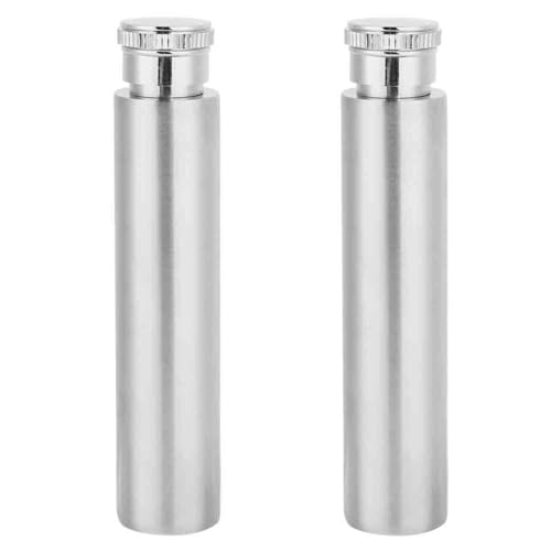 2 Stück Mini-Edelstahl flasche, 1 Unze tragbare zigarre förmige Trink flasche Rohr flasche Edelstahl-Hüft flasche von Kukyller