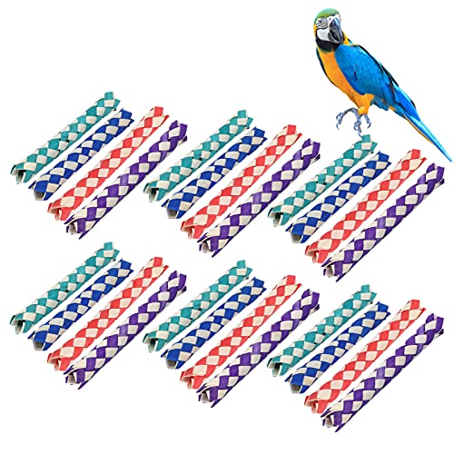24pcs chinesische Fingerfallen, Vogelkauspielzeug farbenfrohe Vögel Futterhacker Spielzeug 5.1in Bambus Fingerfallen für lustige Partybevorzugungen Füllstoffe von Kukyller