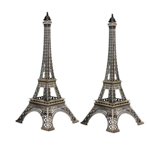 2pcs Eiffelturm Modell, Eiffelturm Statue Desktop ation für Party ation Kuchen Toper Wohnzimmer Home Tisch (15 cm) von Kukyller