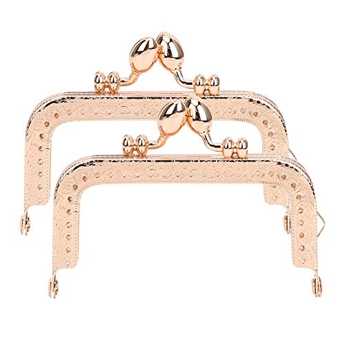 2pcs Metall Geldbeutelrahmen, 8,5 cm Quadratmetall Rahmen Verschluss Schloss Handtasche Zubehör für DIY Bastelbeutel Nähen von Kukyller
