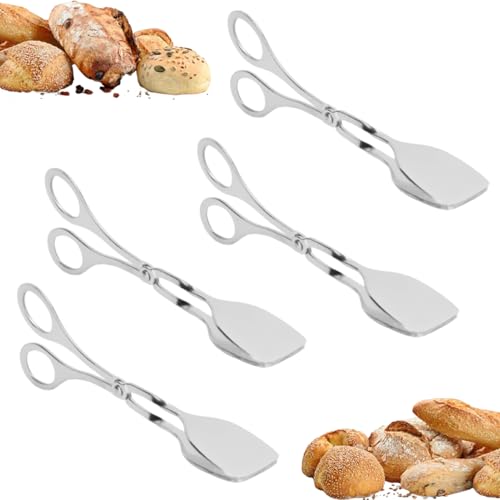 4pcs servieren Zange für Buffet, 7in Edelstahl kleines Essen serviert Zange Metallbrot Clip Salat BBQ Buffet Steak Clip zum Backgrillen gebratenen Hot Dog 4pcs servieren Zange für Buffet, 7in Edelstahl kleines Essen serviert Zange Metallbrot Clip Salat BBQ Buffet Steak Clip zum Backgrillen gebratenen Hot Dog von Kukyller