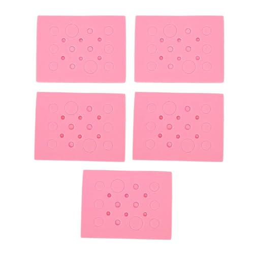 5 Stücke runde Schaumstoff -Referenzrohrregal, wiederverwendbare schwimmende Zentrifugenröhrchenhalter für 0,2 ml 0,5 ml 1,5 ml 2 ml (Pink 18 Löcher) von Kukyller