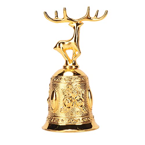 Handglocke, Hirschform Metail Dinner Bell für Schulempfang Dinner Shop Hotel Service Meditation Meditation (Gold) von Kukyller