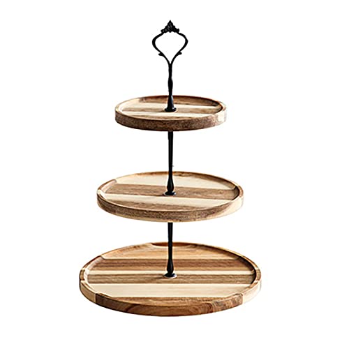 Holz Cupcake Stand, 2/3 Stufe Dessert Display Ständer Vintage Cupcake Tower Stufe Serving Tablett für Hochzeits Geburtstag Tea Party (3 Tier) von Kukyller