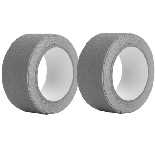 Kukyller 2 Rollen Anti -Schlupftraktionsband, farbenfrohe 2in x 16 Fuß PVC Anti -Schlupf Nicht -Skid -Klebeband Treppe Stufe Sicherheitsklebstoff für Teppichtreppen Sicherheitstufe Schritt (Grau) von Kukyller