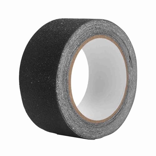 Kukyller 2 Rollen Anti -Schlupftraktionsband, farbenfrohe 2in x 16 Fuß PVC Anti -Schlupf Nicht -Skid -Klebeband Treppe Stufe Sicherheitsklebstoff für Teppichtreppen Sicherheitstufe Schritt (schwarz) von Kukyller