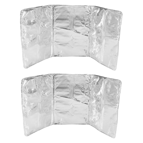 Kukyller 2 Stcs 3 -Seiten -Fett -Splitterschutz, Aluminiumfolienspritzschutz Faltbarer Splitter -Bildschirm für die Pfanne zum Kochen des Küchenrestaurants Kukyller 2 Stcs 3 -Seiten -Fett -Splitterschutz, Aluminiumfolienspritzschutz Faltbarer Splitter -Bildschirm für die Pfanne zum Kochen des Küchenrestaurants von Kukyller