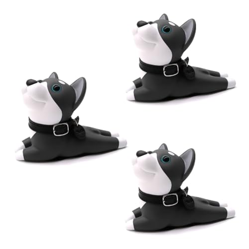 Kukyller 3 Stück Niedlicher Türstopper, Türkeil in Tierform, Dekoration für den Boden zu Hause und im Büro (Grauer Hund) von Kukyller