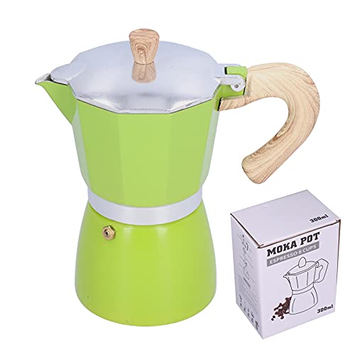 Kukyller 300 ml Herde Espressomaker, Herd Top Coffee Maker Kaffeemaschine Kaffeekanne (Grün) von Kukyller