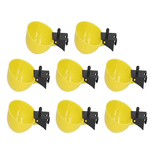 Kukyller 8pcs Hühnerwasserfuttermittel, Hühnchen -Trinkschale Wasserspeiset Kit für Geflügelvogel (6 mm) von Kukyller