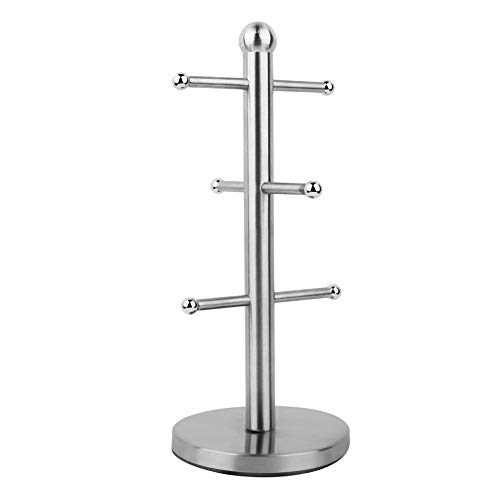 Kukyller Becher Baum Kaffeebaum Organizer für Schrankzähler Kaffee Organizer Rollpaper Handtücher Halter Teetasse Rack, Edelstahl Tasse Ständer von Kukyller