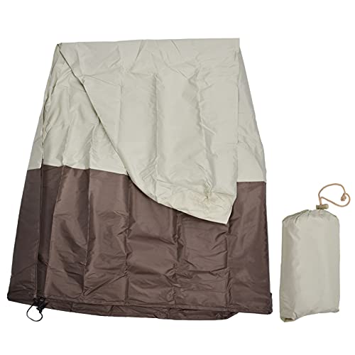 Kukyller Brunnenabdeckung, Hochdienst 210d Oxford Stoff Gartenbrunnen Statue -Cover für Außenterrasse (Beige mit Kaffeefarbe) von Kukyller