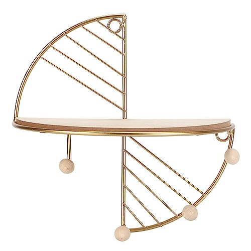 Kukyller Goldene schwimmende Regale, wandmontierte Hangregal Moderne Display Rack Wandhänge Lagerregal Organizer für Wohnzimmer Veranda ﻿ von Kukyller