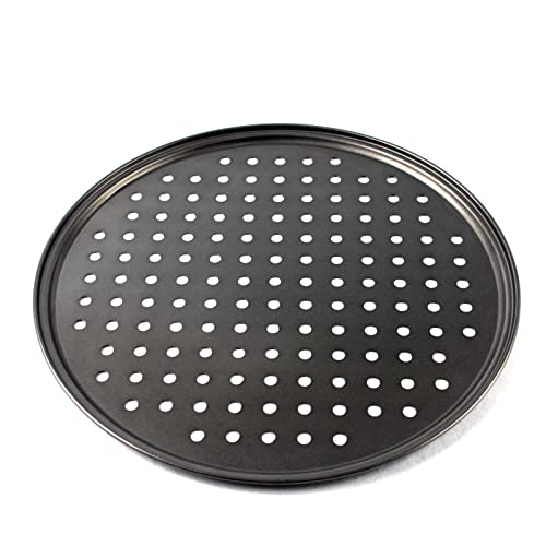 Kukyller Non -Stick Pizza Tablett für Ofen, runde perforierte Kohlenstoffstahl -Pizza -Backpfannen Backware für Heimrestaurant Küche Back (26 cm) von Kukyller