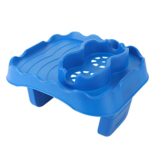 Kukyller -Tisch, Badewanne Faltbar - -Tablett mit 2 Tassen Haltern und Abflusslöcher für Schwimmbadbadewanne (Blau) von Kukyller