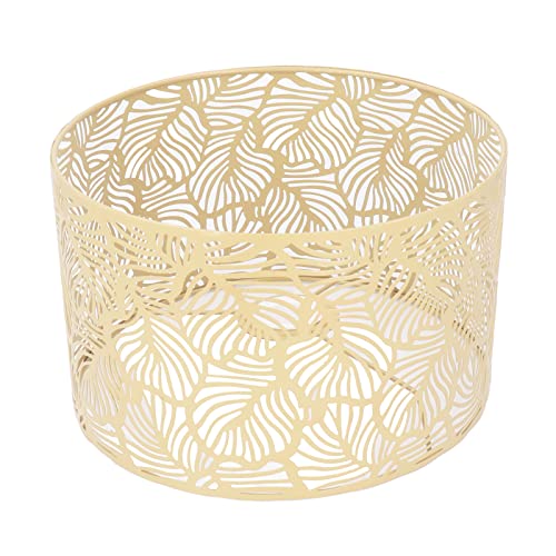 Lampenschattenleichter ausgehöhlter Design -Lampenschatten, Lampenschattenlampenschatten moderner einfacher Stil Dekoration für E14 E27 Glühbirnen (Gold) von Kukyller