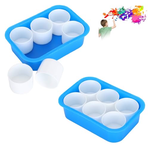 Malenbecher mit Aufbewahrungsbox, 12 -propcs -Waschmaschinenmischung Tassen wiederverwendbare Plastik -Aquarellbehälter zum Mischen von Farbe Malenbecher mit Aufbewahrungsbox, 12 -propcs -Waschmaschinenmischung Tassen wiederverwendbare Plastik -Aquarellbehälter zum Mischen von Farbe von Kukyller