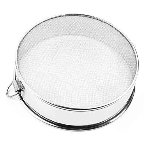 Mehl Sifter, Edelstahl feines Mesh -Sieben Backwerkzeug Edelstahl Round Sifter zum Backen von Kuchenbrot von Kukyller