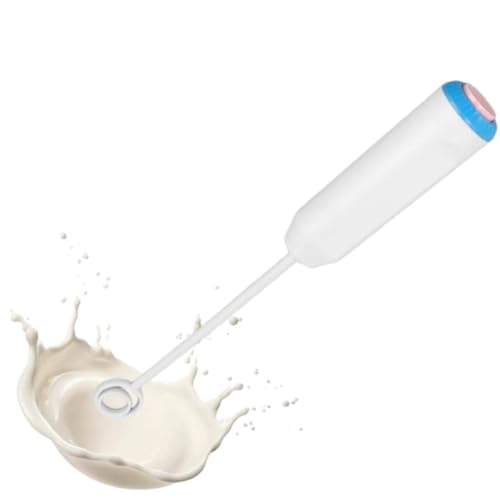 Milch Frother Handheld, elektrischer Schneebesen Kaffee Ritterrührer zum Herstellen von Creme Latte Cappuccino Heißes Schokoladenei Ei (Weiß) von Kukyller