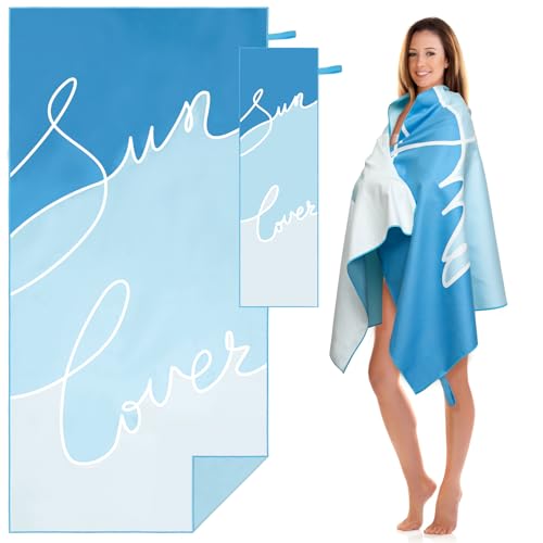Kulamo Strandtuch 160x80cm - Mikrofaser Badetuch + Handtuch 100x30cm - 100% recyceltes Mikrofaser Strandhandtuch - Strandtücher leicht und schnelltrocknend - für den Strand, Gym, Travel, Sauna Kulamo Strandtuch 160x80cm - Mikrofaser Badetuch + Handtuch 100x30cm - 100% recyceltes Mikrofaser Strandhandtuch - Strandtücher leicht und schnelltrocknend - für den Strand, Gym, Travel, Sauna von Kulamo