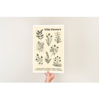 Wilde Blumen - Poster Illustration Print von KulanaStickers