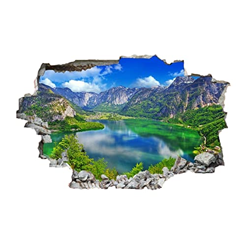 Berge 3D Wandtattoo I Wandbild Natur Wandaufkleber I Wandsticker Durchbruch Fluss Poster Fensterblick I Wand Deko Aufkleber für Wohnzimmer Schlafzimmer Küche Türaufkleber Berge 3D Wandtattoo I Wandbild Natur Wandaufkleber I Wandsticker Durchbruch Fluss Poster Fensterblick I Wand Deko Aufkleber für Wohnzimmer Schlafzimmer Küche Türaufkleber von Kuletkear