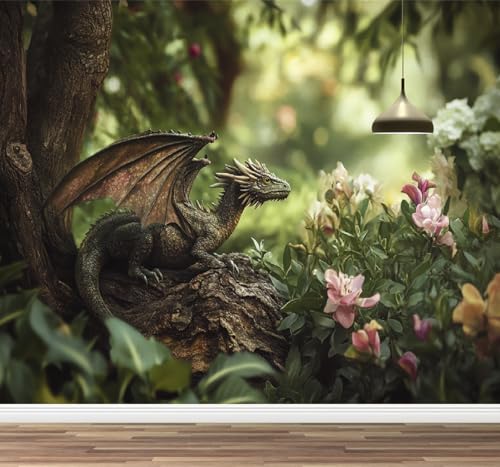 Drachen Foto 3D Poster Tapete Waldtiere Und -Pflanzen abziehbar Wandbild Kunstdekor Kinderzimmer Wandaufkleber Mädchenzimmer Teenager Schlafzimmer Wohnzimmer Wandaufkleber Kinderzimmer 300x208cm Drachen Foto 3D Poster Tapete Waldtiere Und -Pflanzen abziehbar Wandbild Kunstdekor Kinderzimmer Wandaufkleber Mädchenzimmer Teenager Schlafzimmer Wohnzimmer Wandaufkleber Kinderzimmer 300x208cm von Kuletkear