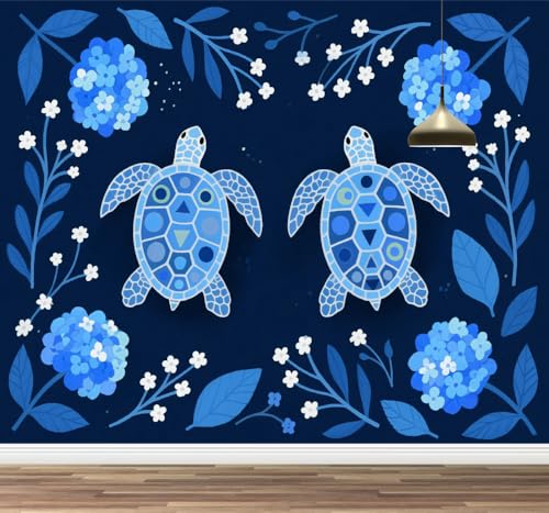 Kuletkear Meeresschildkröten Tapete zum Aufkleben und Abziehen Blumen-Cartoon groß Wandbild Wandaufkleber für Wohnzimmer Schlafzimmer TV und Sofa Hintergrund Kinderzimmer 350x245cm Kuletkear Meeresschildkröten Tapete zum Aufkleben und Abziehen Blumen-Cartoon groß Wandbild Wandaufkleber für Wohnzimmer Schlafzimmer TV und Sofa Hintergrund Kinderzimmer 350x245cm von Kuletkear